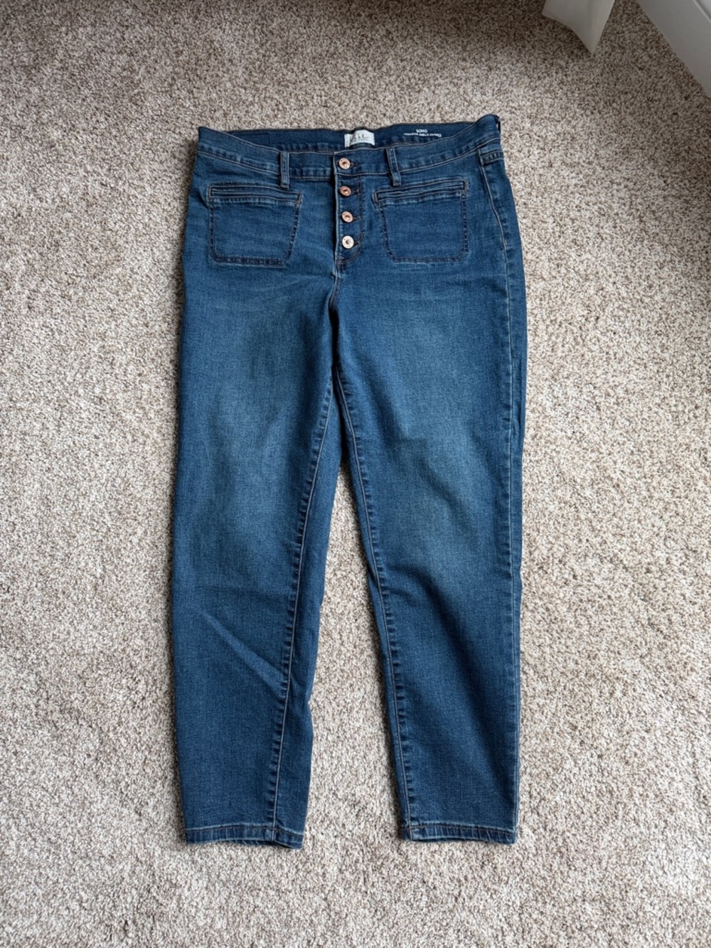 NICOLE MILLER High-Rise Button-Fly Jeans